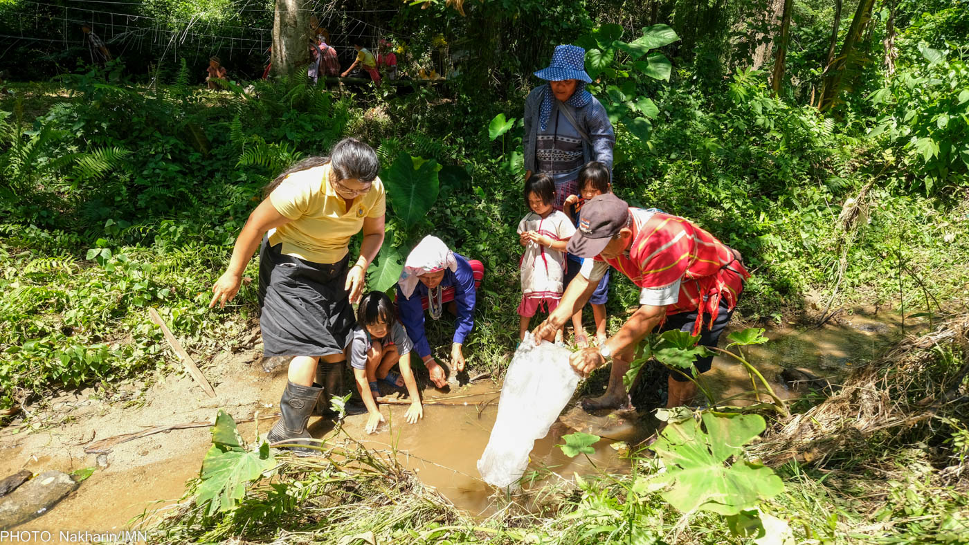 "Sue Thee Anee" is a Karen ritual to express gratitude to the water spirit.
